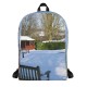 All-Over Print Backpack with Bowling Green in Winter